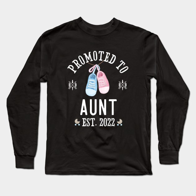 Promoted to Aunt Est 2022 Long Sleeve T-Shirt by mstory